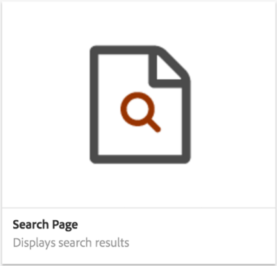 image of the search page template icon from the page creation screen