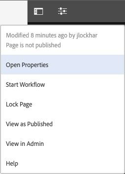 Workflow start from page information selector
